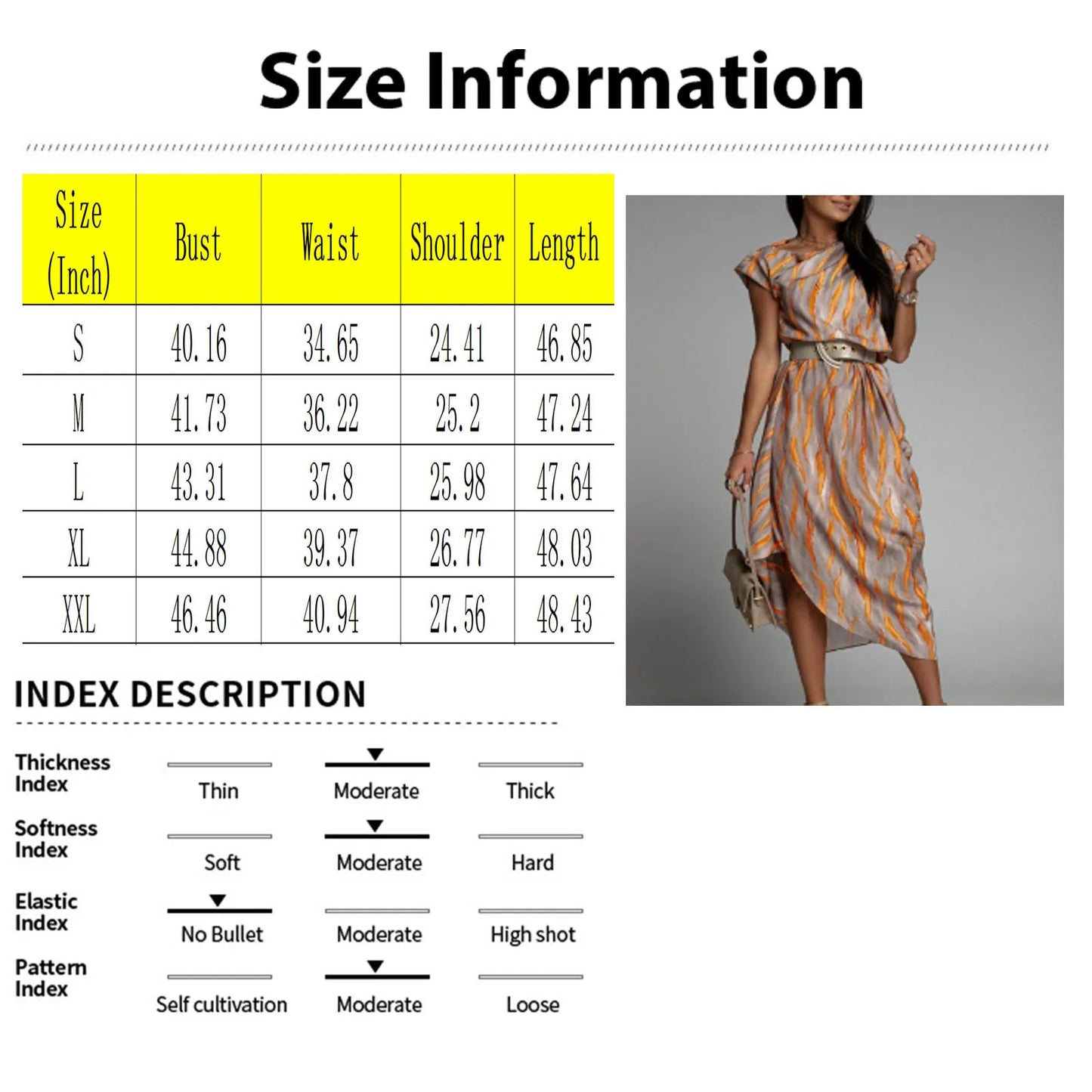 Elegant Printed A-Line Dress For Women Trendy Summer Style