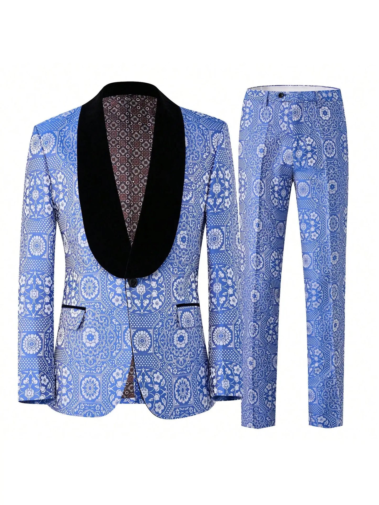BookerBoutique25 Mens Tuxedo Suit Set Slim Fit 2 Piece