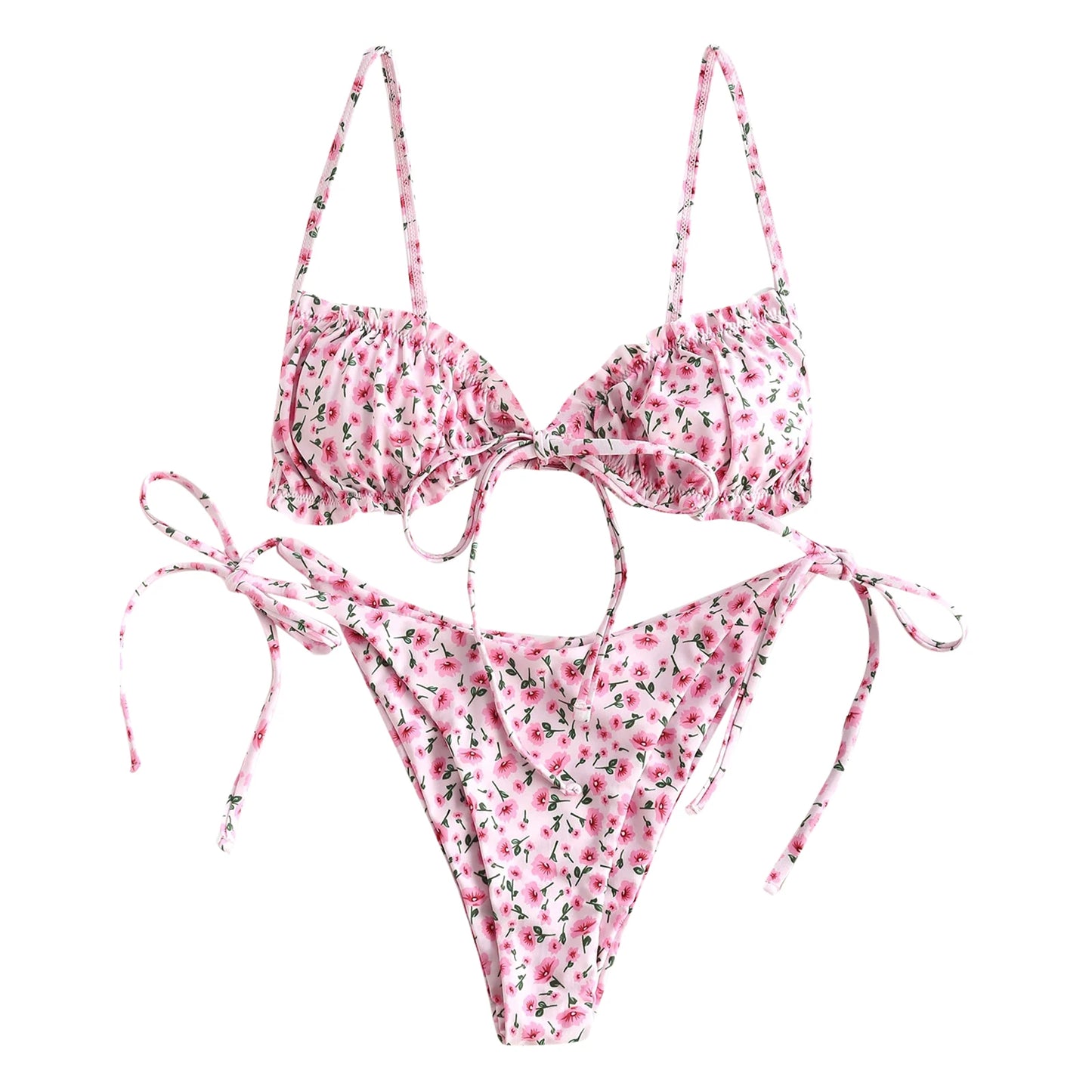 BookerBoutique25 Floral Butterfly Geometric Bikini Set