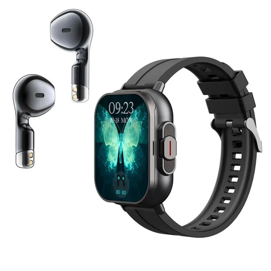 BookerBoutique25 2 In 1 Smartwatch With Earbuds NFC Calling