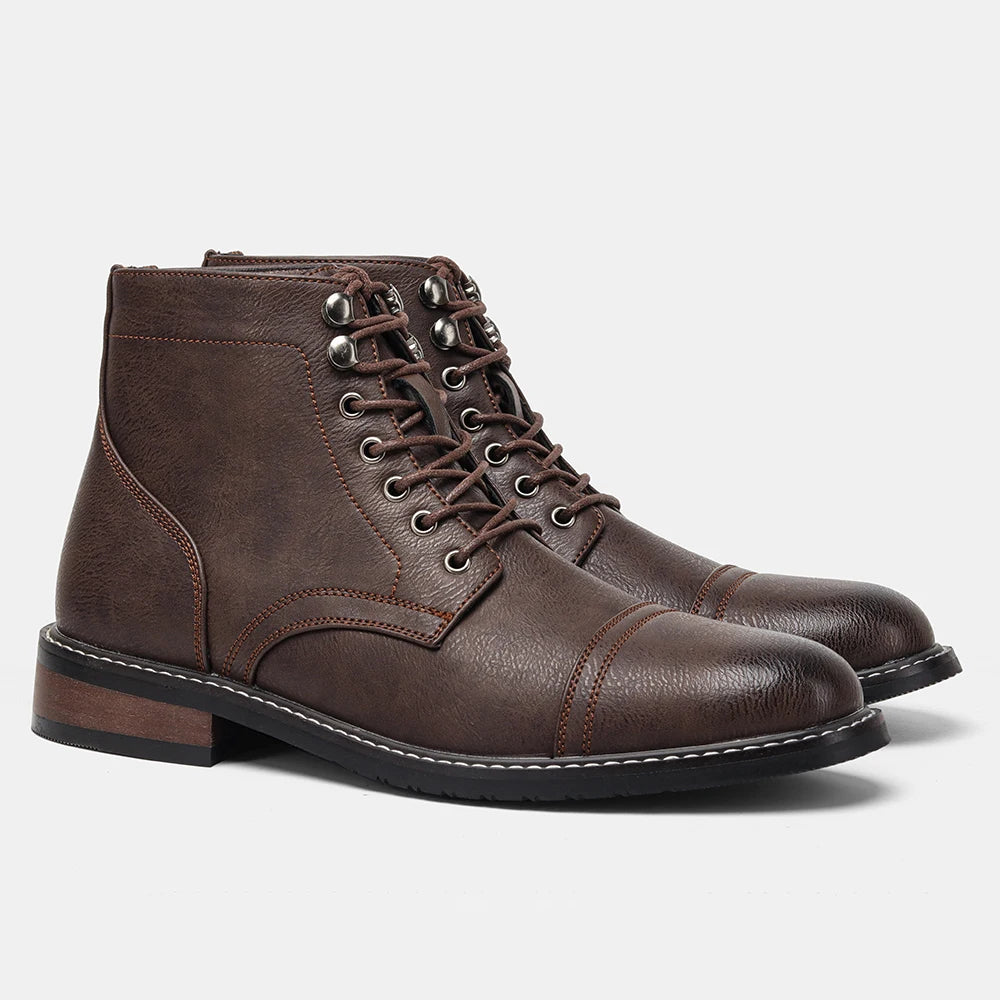 BookerBoutique25 Classic Men Boots Ankle Western Style