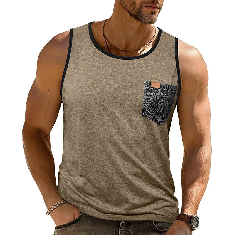 Men's Sleeveless Crew Neck Tank Top for Workouts and Casual Wear Stay Cool and Stylish All Year Round Versatile Men Tank Top in Multiple Colors