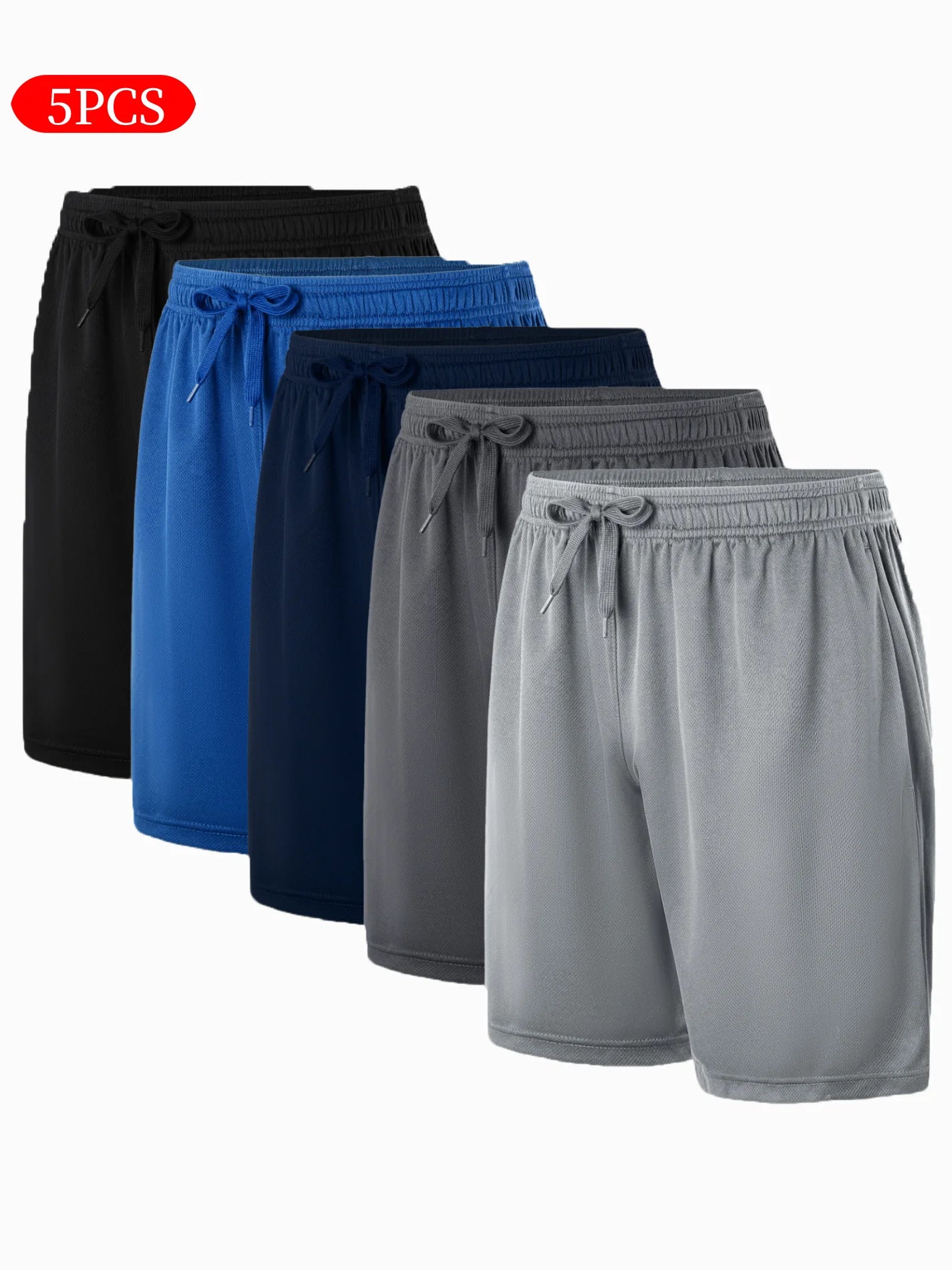 BookerBoutique25 Men's Casual Shorts Drawstring Waistband