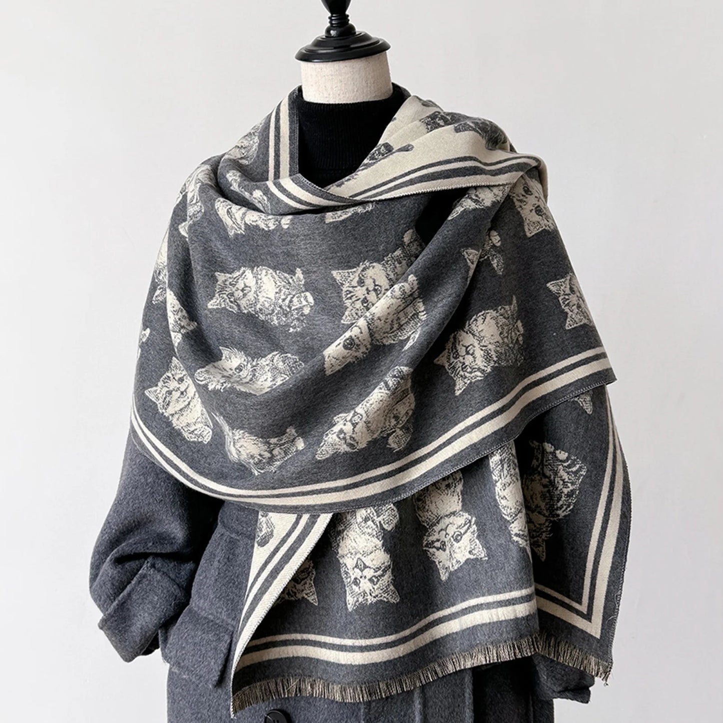 BookerBoutique25 Women Fall Winter Vintage Butterfly Shawl