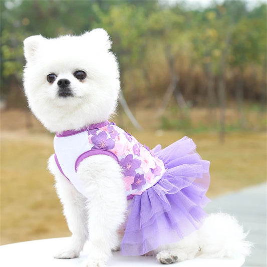 BookerBoutique25 Floral Dog Dress Pullover Breathable Pet