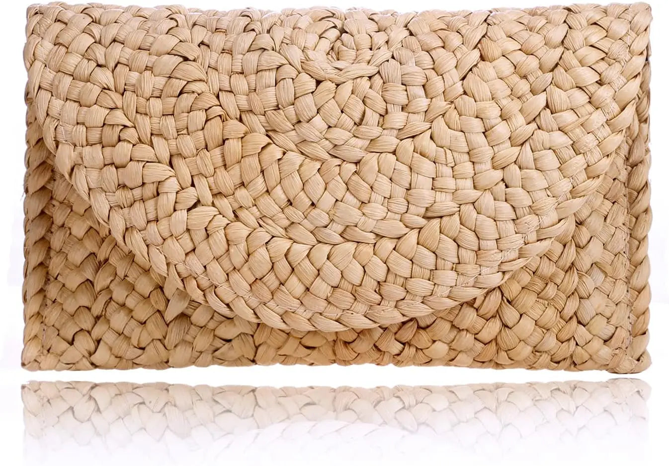 Straw Clutch Handbag – Woven Envelope Bag for Women