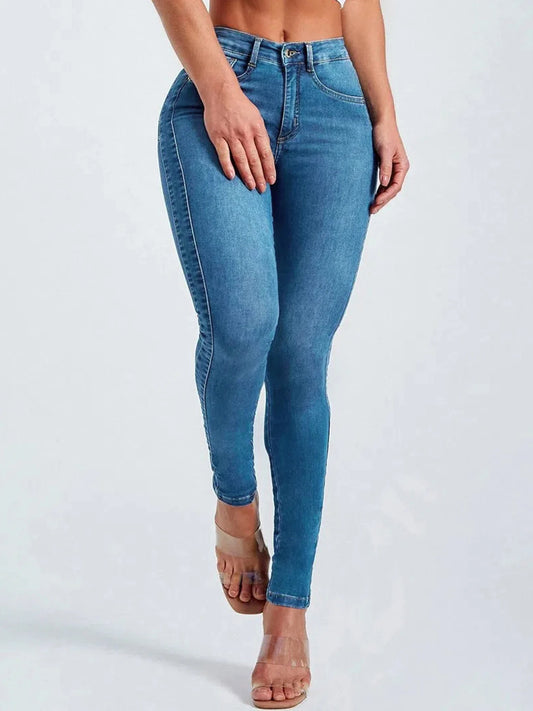 BookerBoutique25 Women Hip Lift Jeans High Stretch Slim