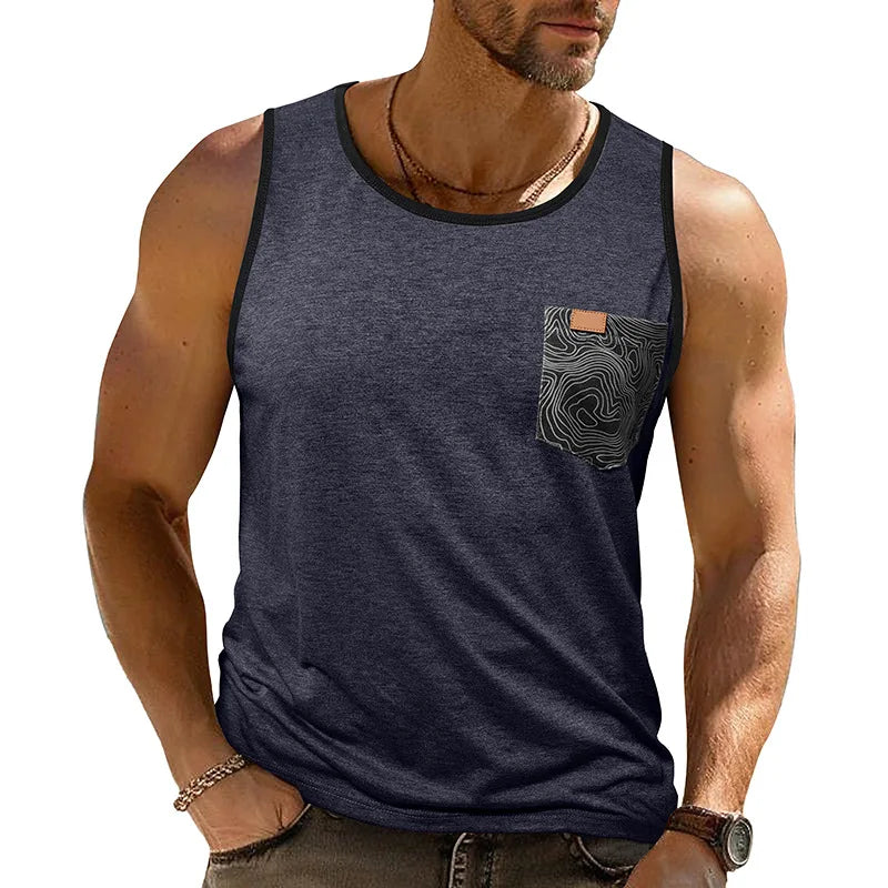 Men's Sleeveless Crew Neck Tank Top for Workouts and Casual Wear Stay Cool and Stylish All Year Round Versatile Men Tank Top in Multiple Colors
