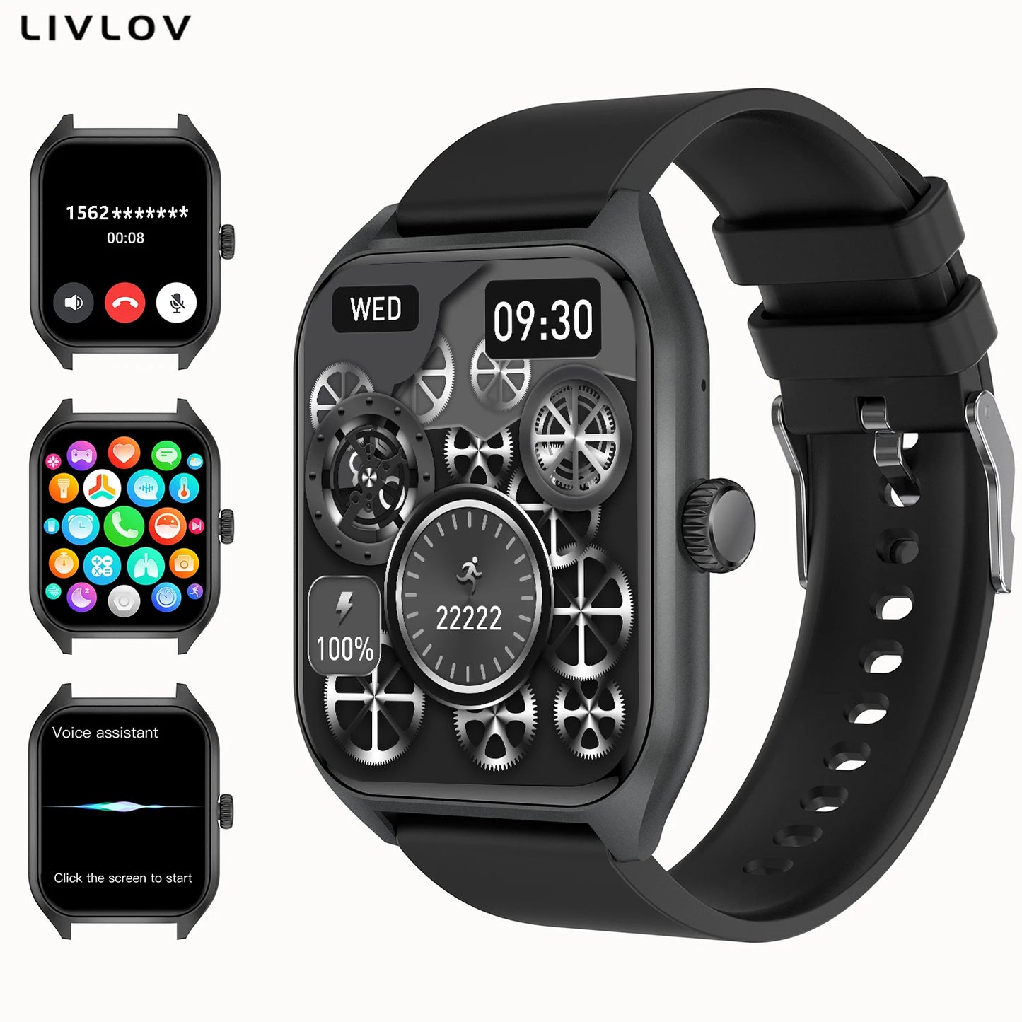 BookerBoutique25 AI Voice Assistant Smart Watch For Men