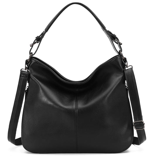 BookerBoutique25 PU Leather Crossbody Hobo Bag For Women