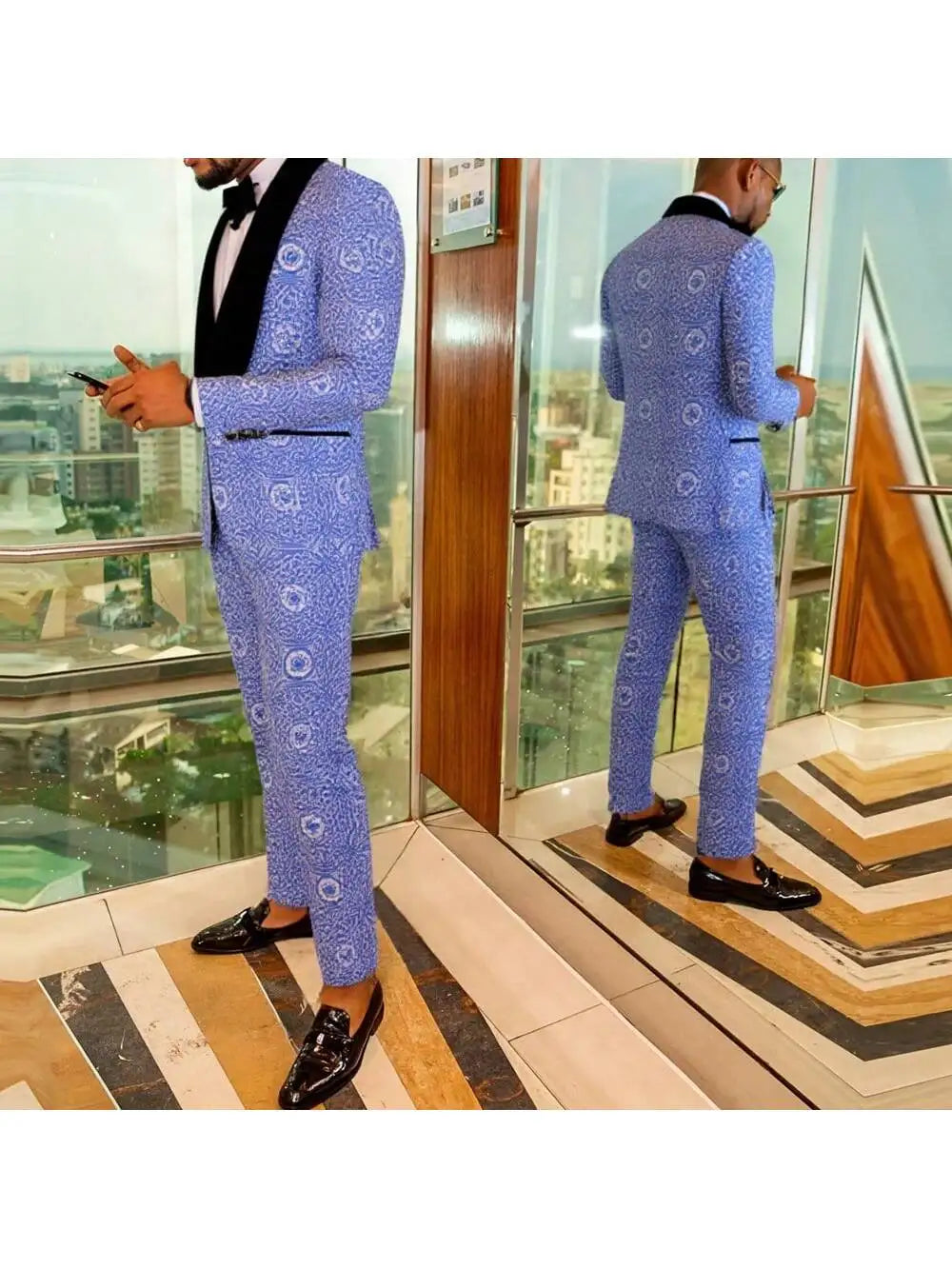 Mens Suits Tuxedo Suit Set Slim Fit 2 Piece Luxurious Jacket