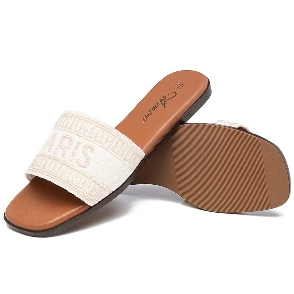 BookerBoutique25 Summer Women Flat Sandals Slip On Comfort