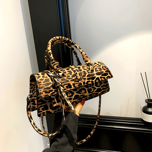 Brown Leopard Wristlet