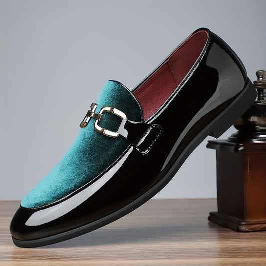 Men's Pointed Toe Slip-On PU Shoes