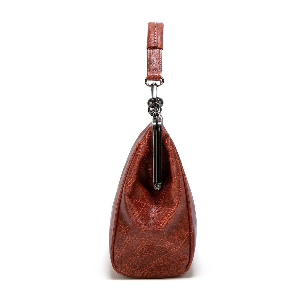 Vintage Red Wristlet with Kiss Lock