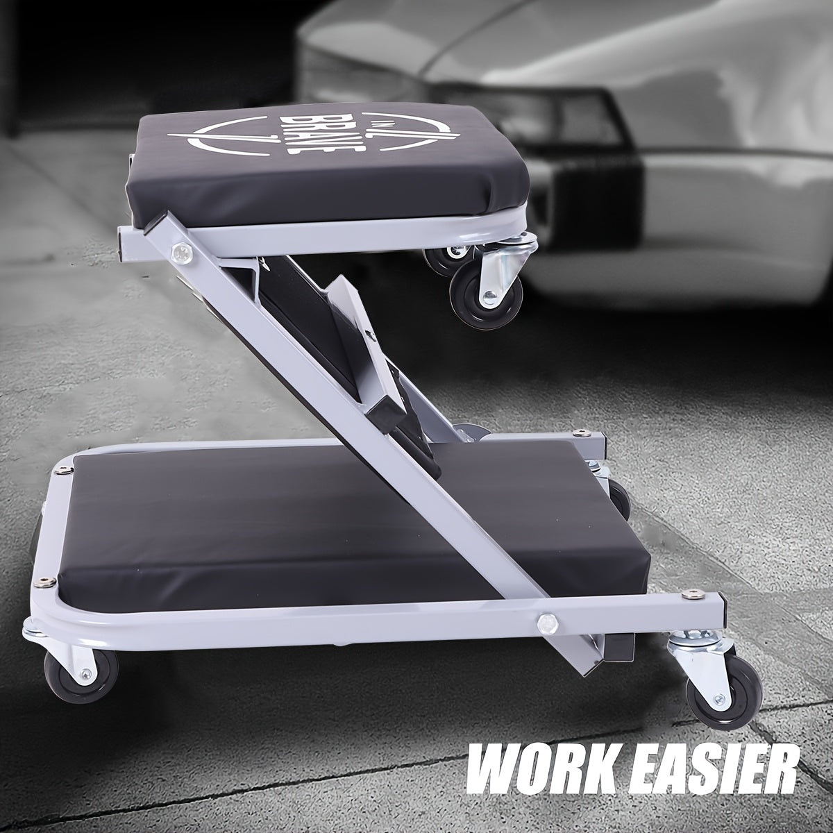 Foldable Z-Shaped Car Repair Creeper Seat