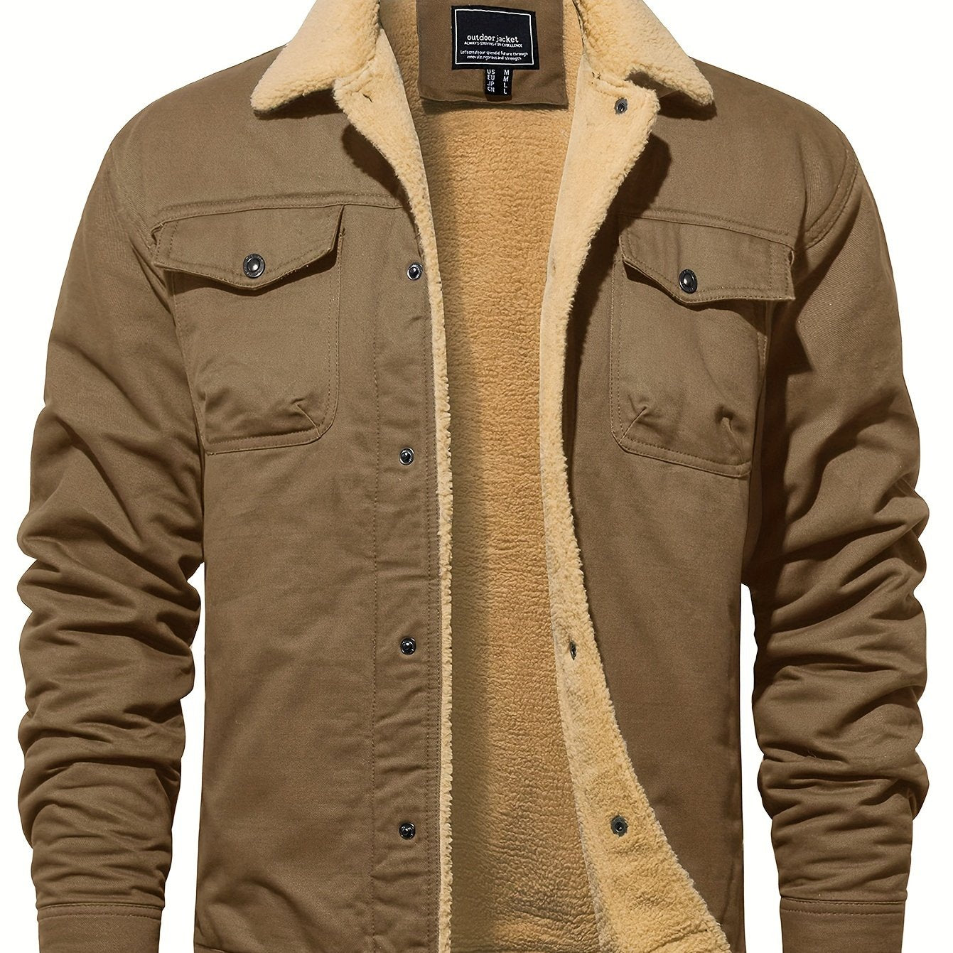 Vintage Cotton Snap Button Shirt For Men Everyday Classic